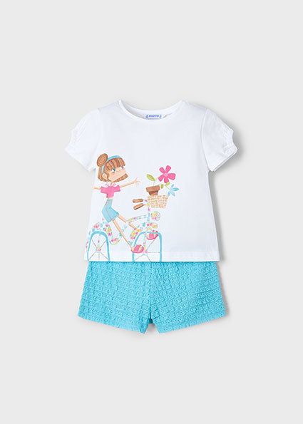 Mayoral Conjunto calção e t-shirt menina