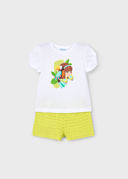 Mayoral Conjunto calção e t-shirt menina
