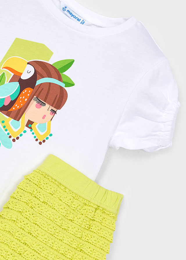Mayoral Conjunto calção e t-shirt menina