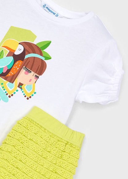 Mayoral Conjunto calção e t-shirt menina