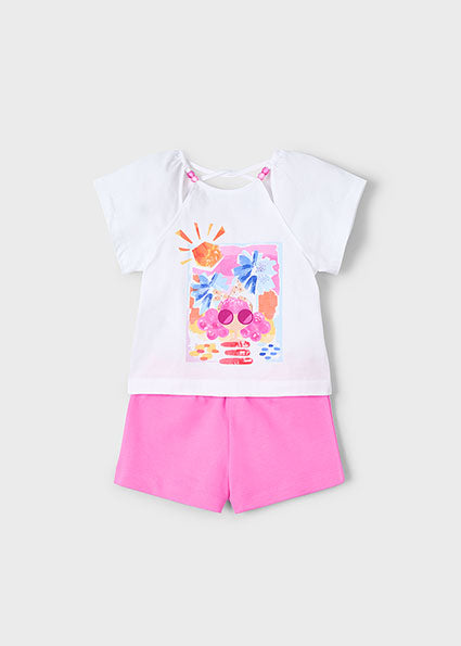 Mayoral Conjunto calção e t-shirt menina