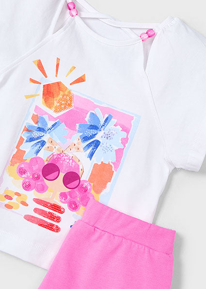 Mayoral Conjunto calção e t-shirt menina
