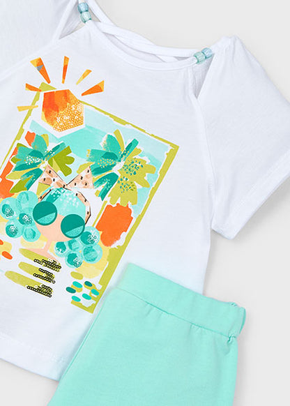 Mayoral Conjunto calção e t-shirt menina