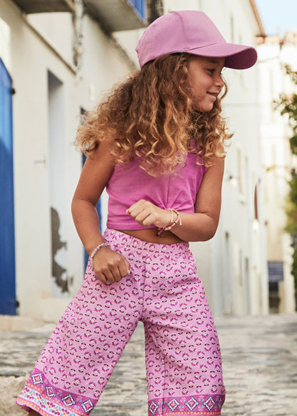 Mayoral Conjunto calças estampadas e top menina
