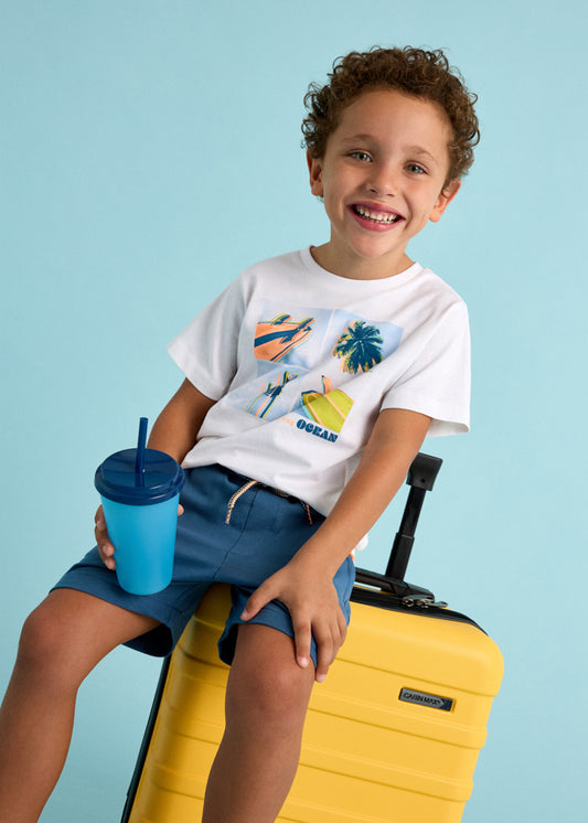 Mayoral Conjunto bermudas e t-shirt menino