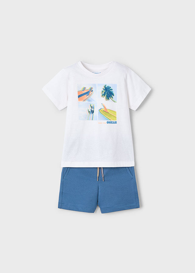Mayoral Conjunto bermudas e t-shirt menino