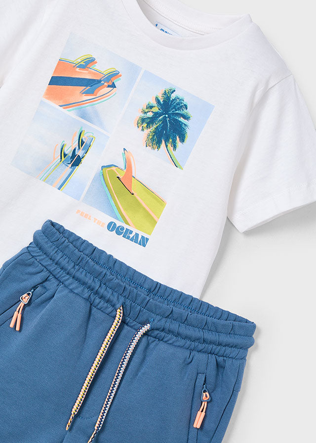 Mayoral Conjunto bermudas e t-shirt menino