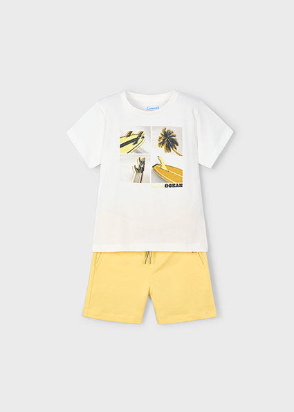 Mayoral Conjunto bermudas e t-shirt menino