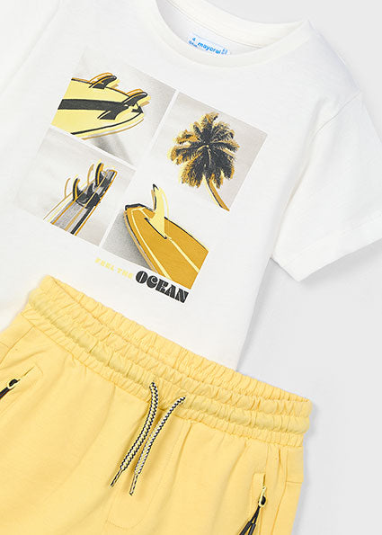 Mayoral Conjunto bermudas e t-shirt menino
