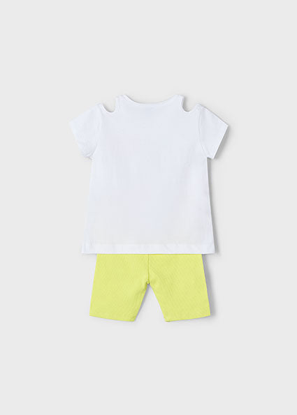Mayoral Conjunto leggings ciclista e t-shirt aberturas menina