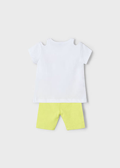 Mayoral Conjunto leggings ciclista e t-shirt aberturas menina