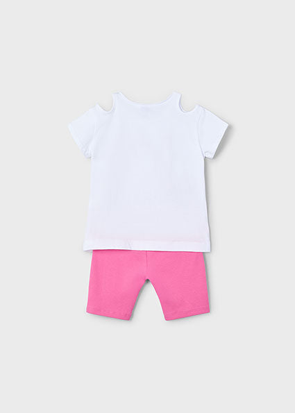 Mayoral Conjunto leggings ciclista e t-shirt aberturas menina