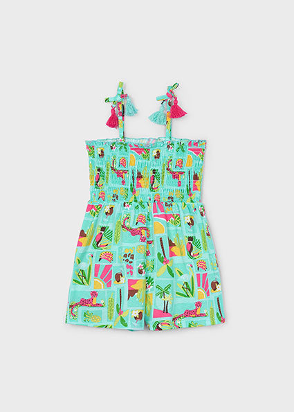 Mayoral Macacão curto estampado menina