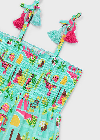 Mayoral Macacão curto estampado menina