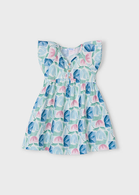 Mayoral Vestido estampado flores geométricas menina
