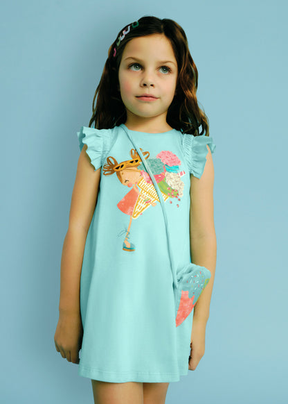 Mayoral Vestido com bolsa gelado menina
