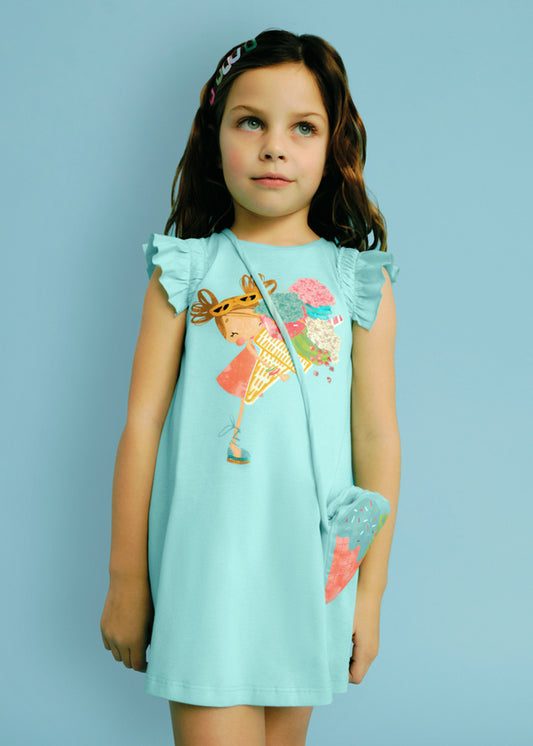 Mayoral Vestido com bolsa gelado menina