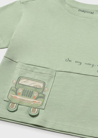 Mayoral T-shirt bolso carrinho bebé