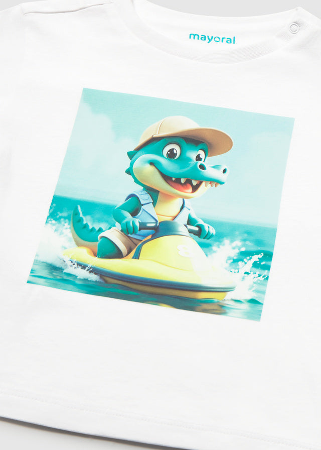 Mayoral T-shirt bebé crocodilo