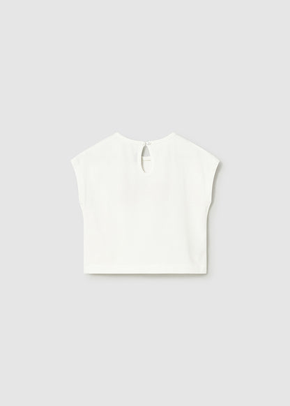 Mayoral T-shirt detalhes crochê bebé