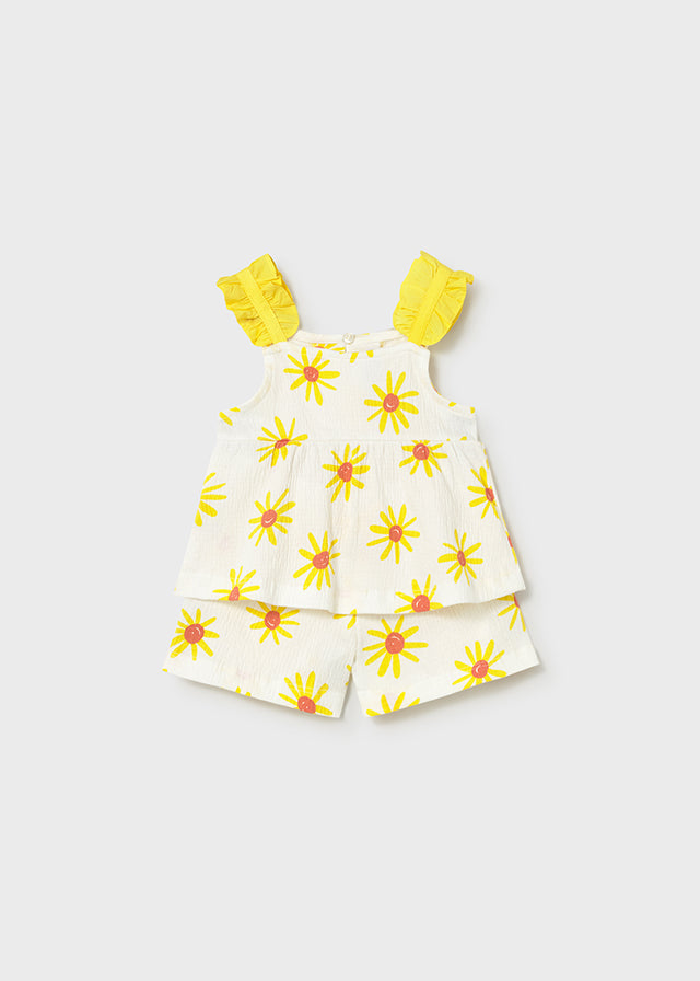 Mayoral Conjunto calção e camisola de alças bebé