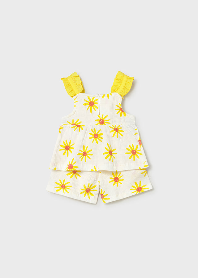 Mayoral Conjunto calção e camisola de alças bebé