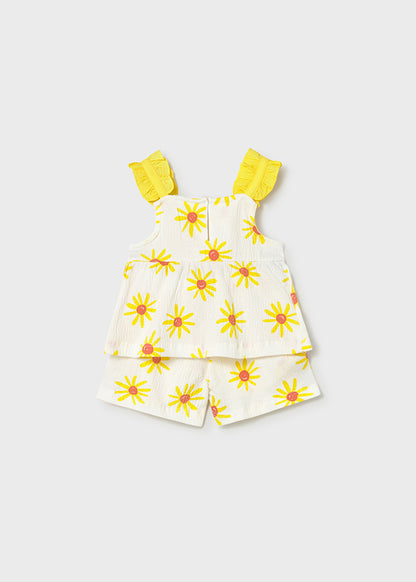 Mayoral Conjunto calção e camisola de alças bebé