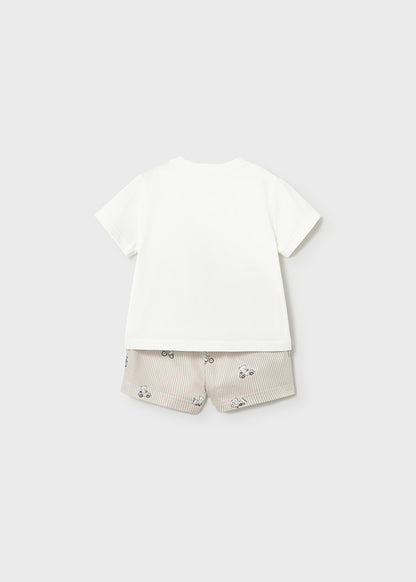 Mayoral Conjunto calções t-shirt ursinho recém-nascido
