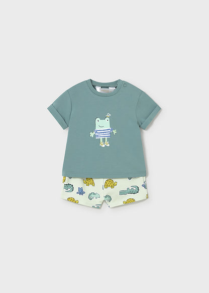 Mayoral Conjunto calções estampados t-shirt recém-nascido