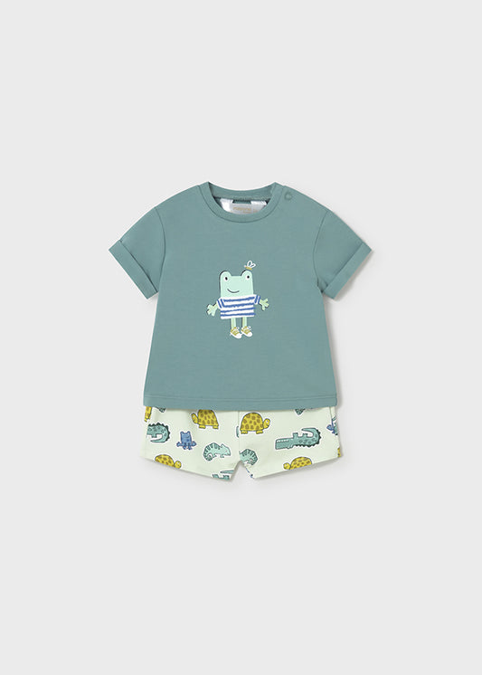Mayoral Conjunto calções estampados t-shirt recém-nascido