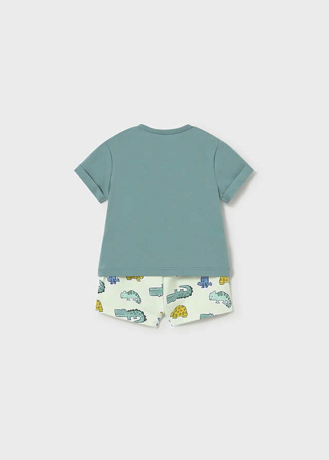 Mayoral Conjunto calções estampados t-shirt recém-nascido
