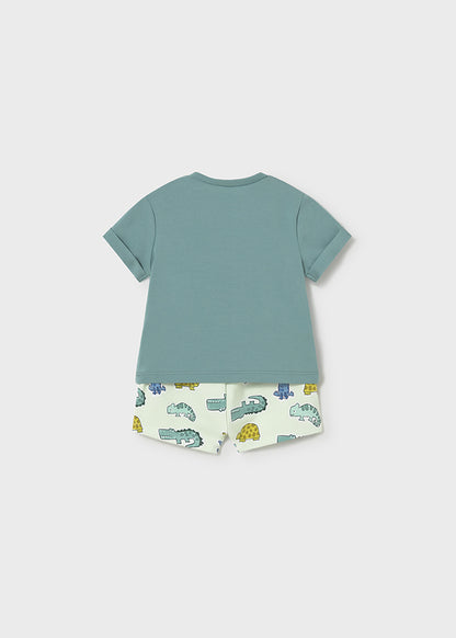 Mayoral Conjunto calções estampados t-shirt recém-nascido