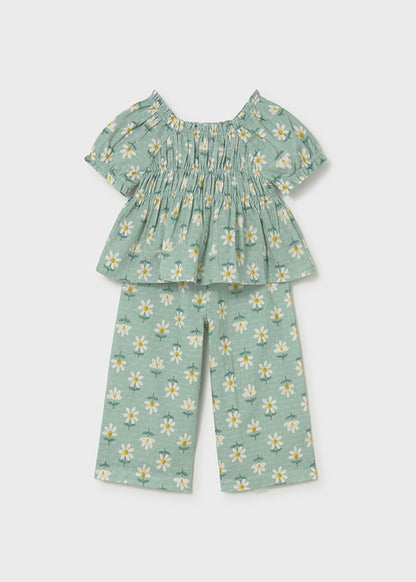 Mayoral Conjunto calças e blusa estampada bebé