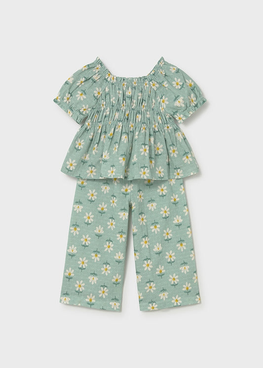 Mayoral Conjunto calças e blusa estampada bebé