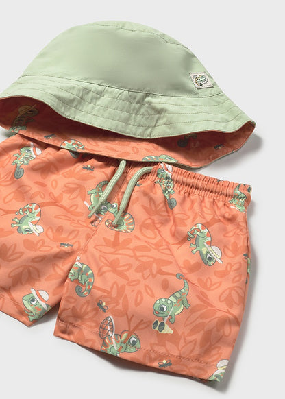 Mayoral Conjunto banho e gorro reversível proteção solar bebé
