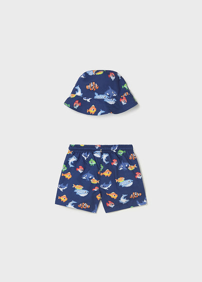Mayoral Conjunto banho e gorro reversível proteção solar bebé