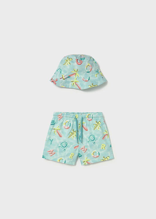 Mayoral Conjunto banho e gorro reversível proteção solar bebé