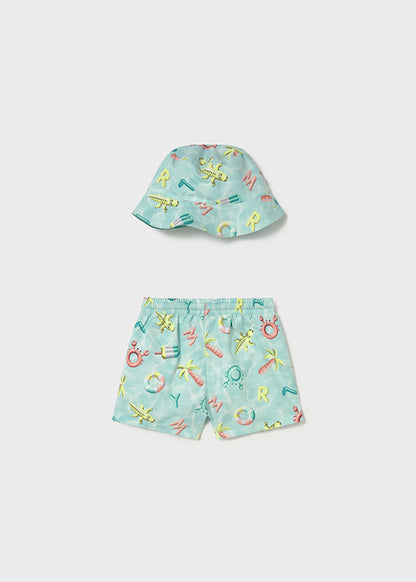 Mayoral Conjunto banho e gorro reversível proteção solar bebé