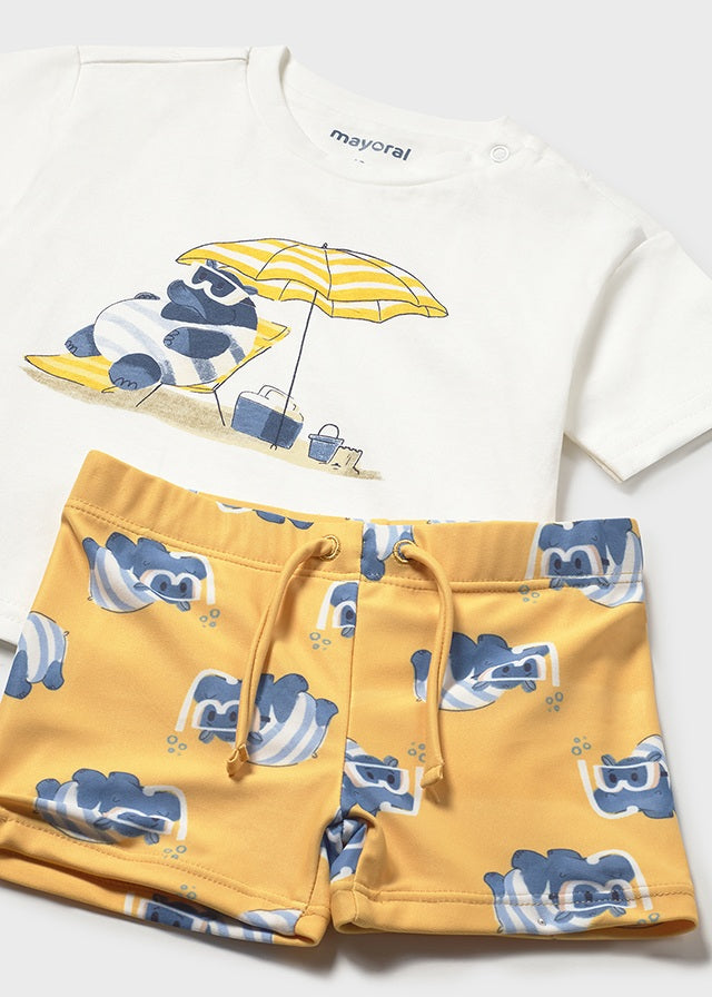 Mayoral Conjunto banho e t-shirt proteção solar bebé