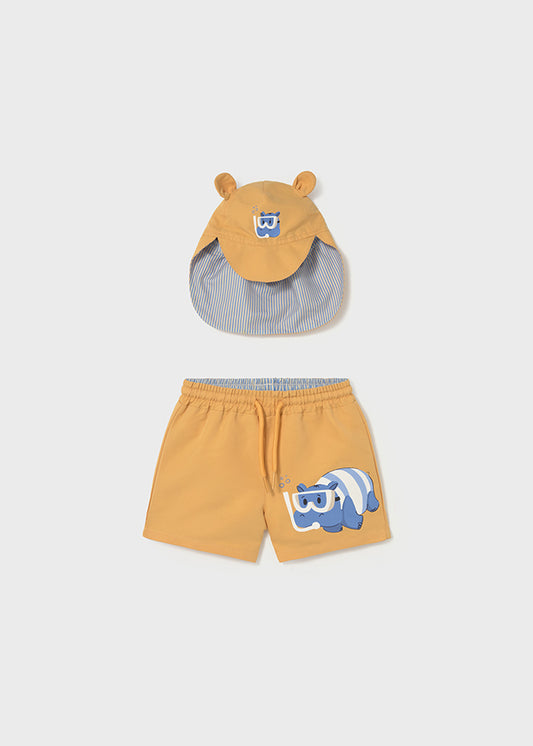 Mayoral Conjunto banho e gorro orelhas proteção solar bebé