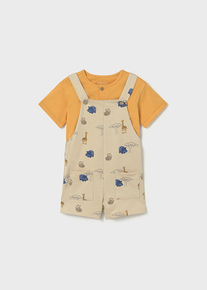 Mayoral Conjunto jardineira e t-shirt bebé