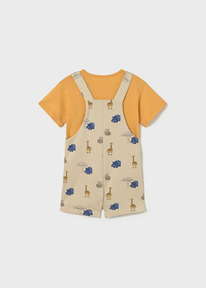 Mayoral Conjunto jardineira e t-shirt bebé
