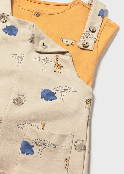Mayoral Conjunto jardineira e t-shirt bebé