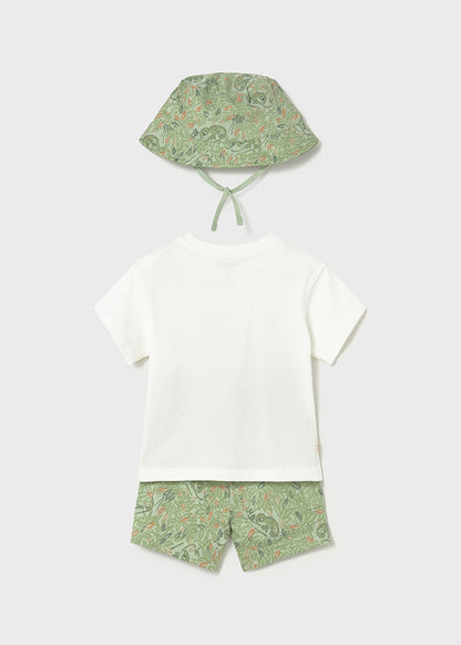 Mayoral Conjunto 3 peças com chapéu bebé