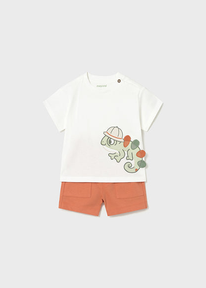 Mayoral Conjunto calção e t-shirt interativa bebé