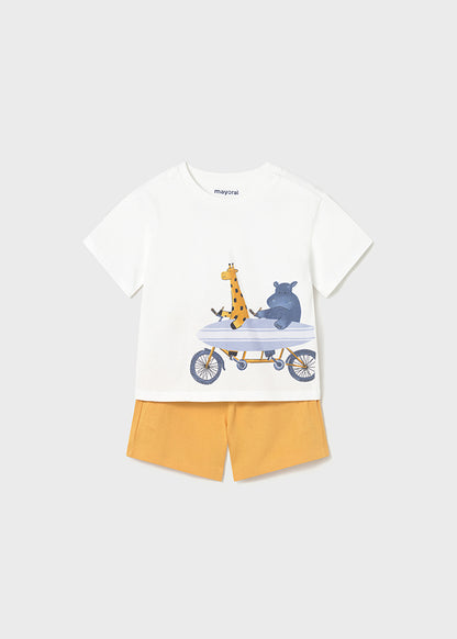 Mayoral Conjunto calção e t-shirt surf bebé