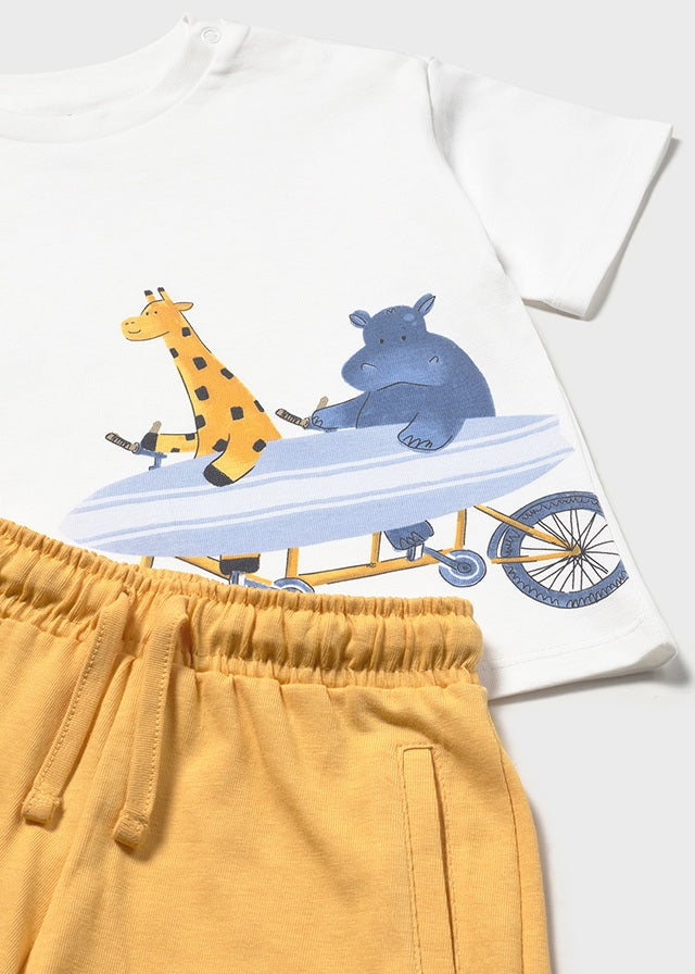 Mayoral Conjunto calção e t-shirt surf bebé