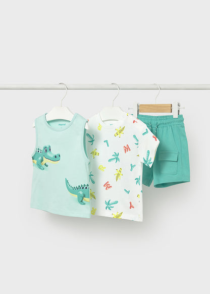 Mayoral Conjunto 3 peças estampadas bebé