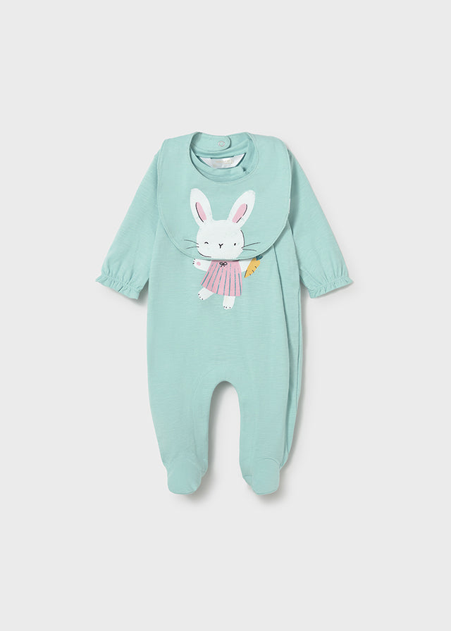 Mayoral Pijama comprido com babete recém nascida