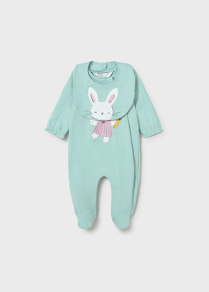 Mayoral Pijama comprido com babete recém nascida